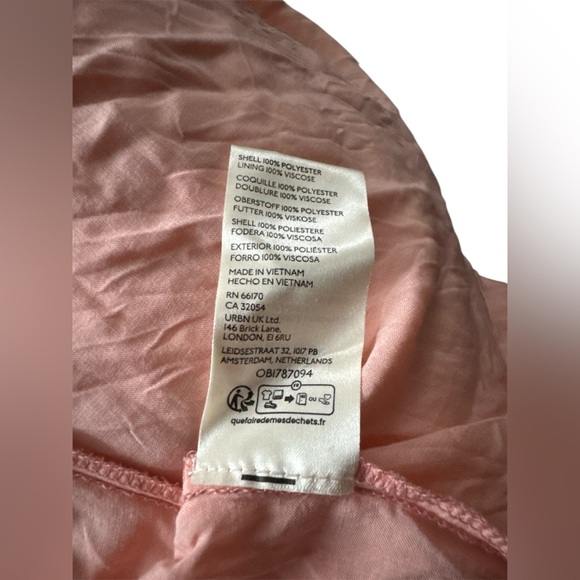 Free People Asymmetrical Peach Floral Dress, Size L - Picture 14 of 14